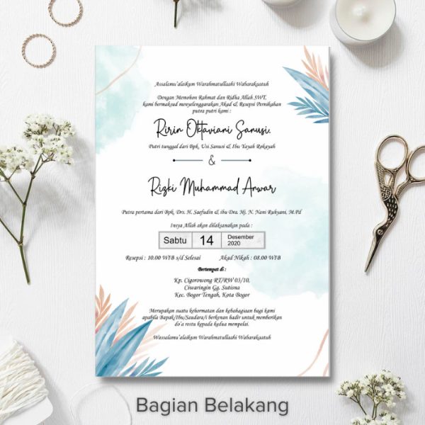 Undangan Wedding Party Warna-warni
