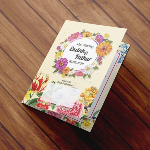 Undangan Perkawinan Desain Full Colour